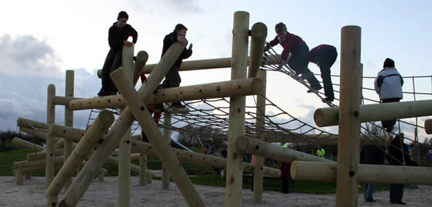 Adventure Logs playground wooden climbing frame